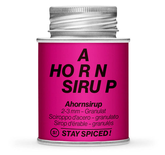 Ahornsirup Granulat - Geschlossene pinke Gewürzdose von STAY SPICED