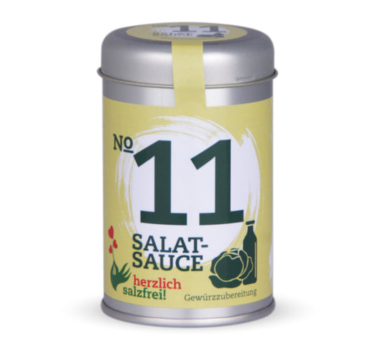 Nr. 11 Salatsauce herzlich salzfrei - Geschlossene hellgrüne Gewürzdose von Chefkoch-Gewürze