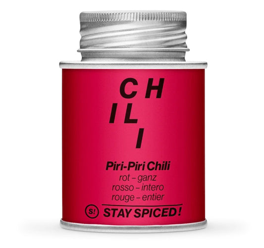 Piri-Piri Chili ganz rot - Geschlossene Rot Gewürzdose von STAY SPICED !