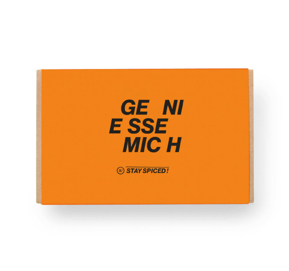 Geniesse Mich Gewürzbox Geschenkset für 6 Gewürze von Chefkoch-Gewürze (geschlossene Ansicht)