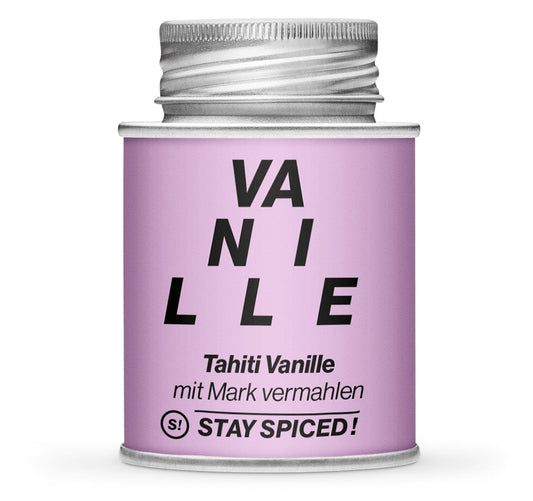 Tahiti Vanille gemahlen - Geschlossene lila Gewürzdose von STAY SPICED