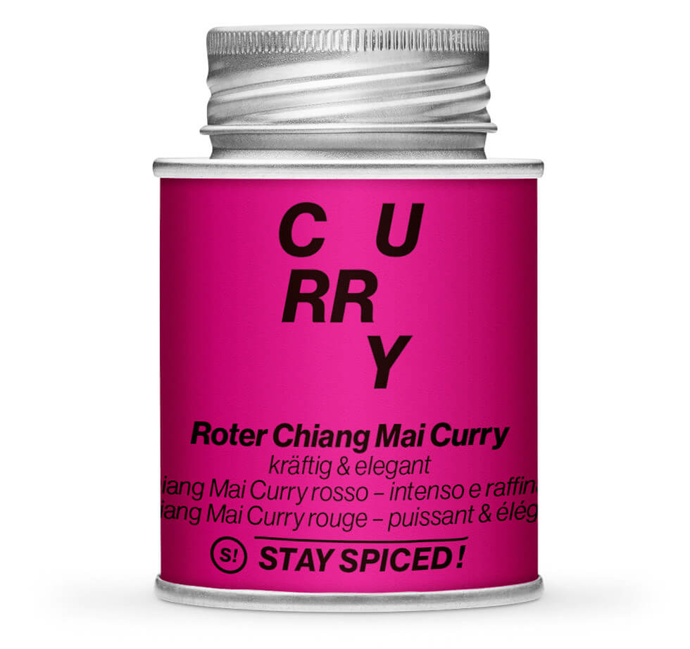 Roter Chiang Mai Curry - Geschlossene Pink Gewürzdose von STAY SPICED