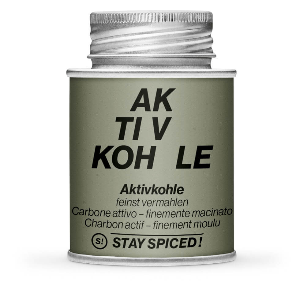 Graue Gewürzdose mit Aktivkohle, Lebensmittelecht von STAY SPICED! bei Chefkoch-Gewürze