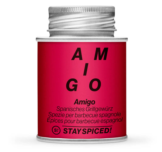Amigo spanische Gewürzmischung - Geschlossene rote Gewürzdose von STAY SPICED
