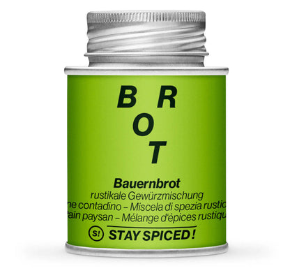 Bauernbrot Gewürz - Geschlossene hellgrüne Gewürzdose von STAY SPICED