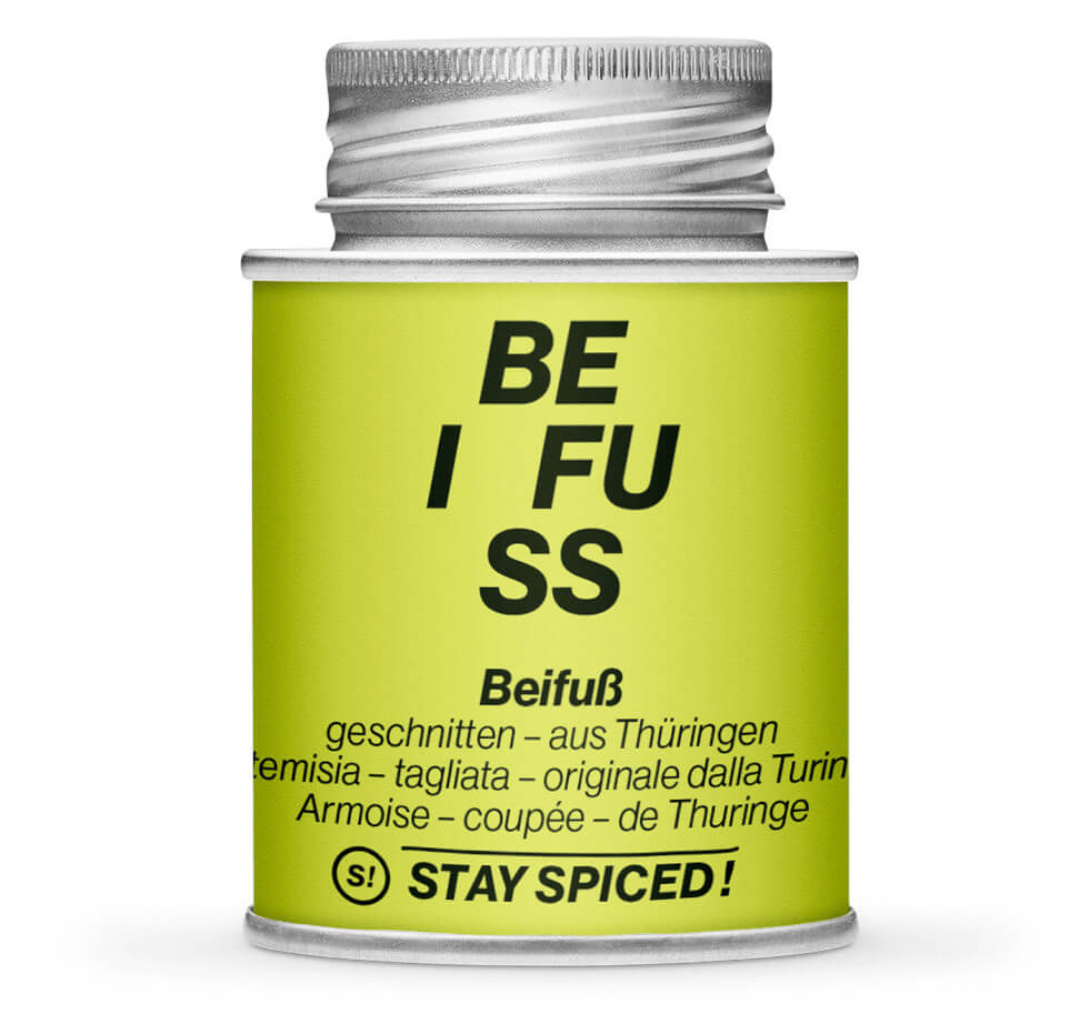 Hellgrüne Gewürzdose mit Beifuss geschnitten - original Thüringer von STAY SPICED! bei Chefkoch-Gewürze