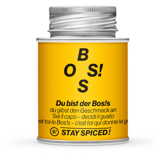 BOS!S - Wurst & Fleisch - Geschlossene gelbe Gewürzdose von STAY SPICED