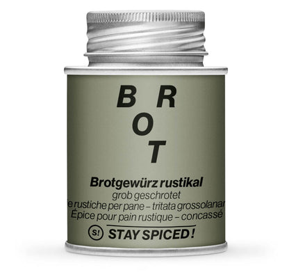 Brotgewürz rustikal - Geschlossene graue Gewürzdose von STAY SPICED