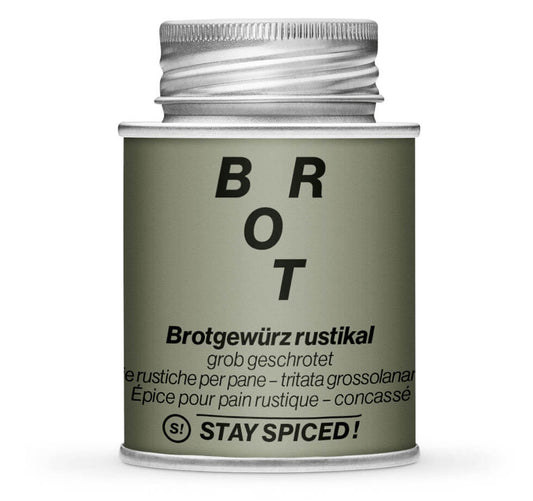 Brotgewürz rustikal - Geschlossene graue Gewürzdose von STAY SPICED