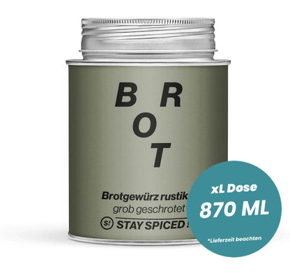 Brotgewürz rustikal in der grossen XL-Dose (870ml) von STAY SPICED!