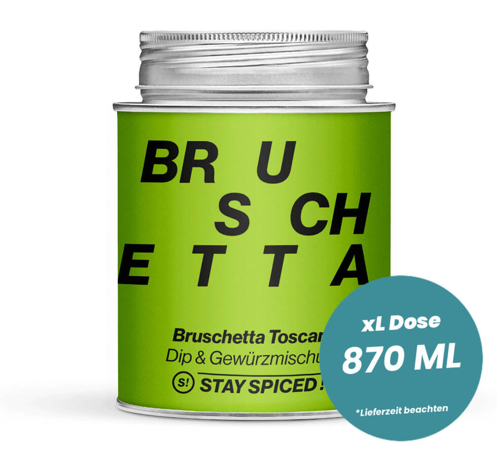 Bruschetta Toscana in der grossen XL-Dose (870ml) von STAY SPICED!