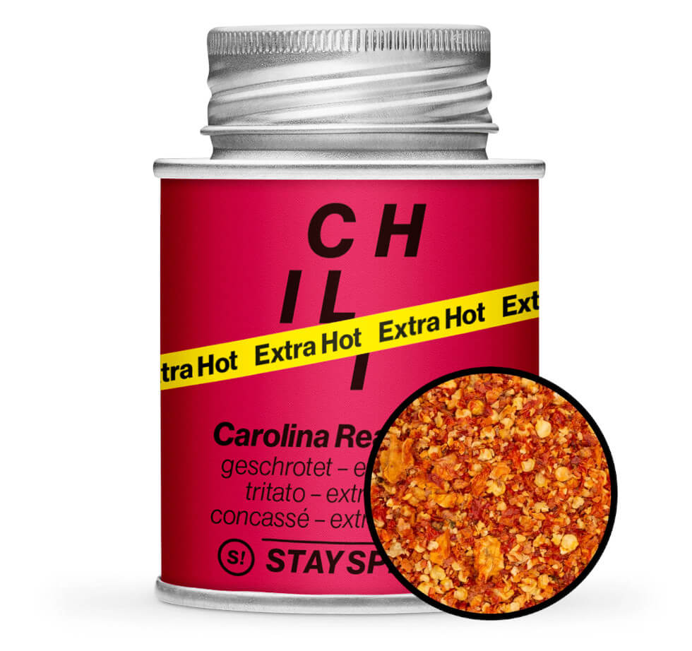 Carolina Reaper Chili geschrotet - Rot Gewürzdose von STAY SPICED ! bei Chefkoch-Gewürze