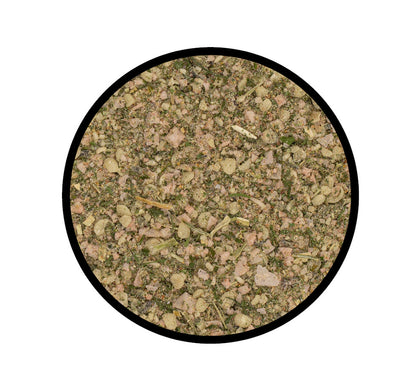 Crispy Hemp, natürliches Hanfgewürz - Detaillierte Nahaufnahme der Textur