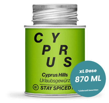 Cyprus Hills Urlaubsgewürz in der grossen XL-Dose (870ml) von STAY SPICED!