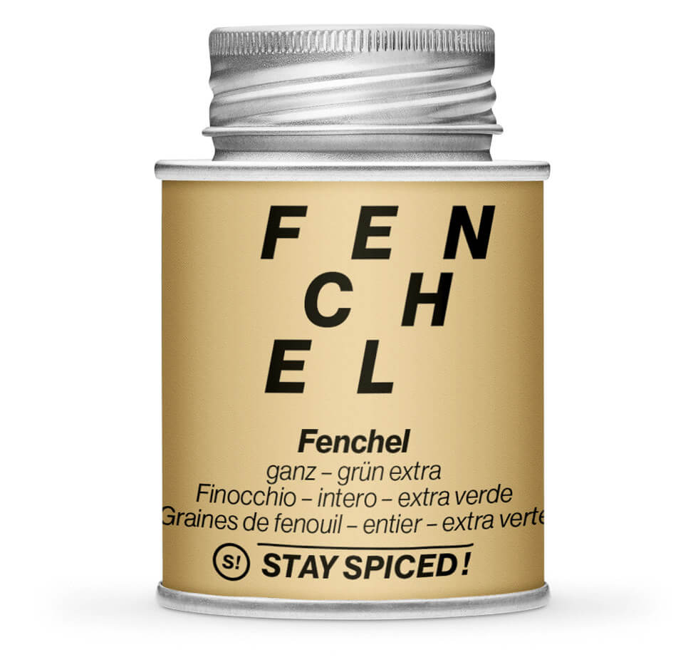 Hellbraune Gewürzdose mit Fenchel grün ganz von STAY SPICED! bei Chefkoch-Gewürze