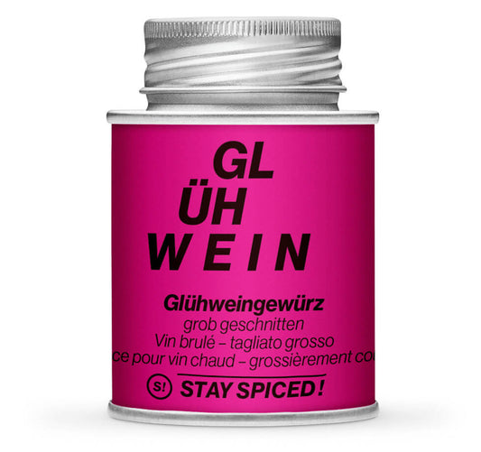 Glühweingewürz - Geschlossene pinke Gewürzdose von STAY SPICED