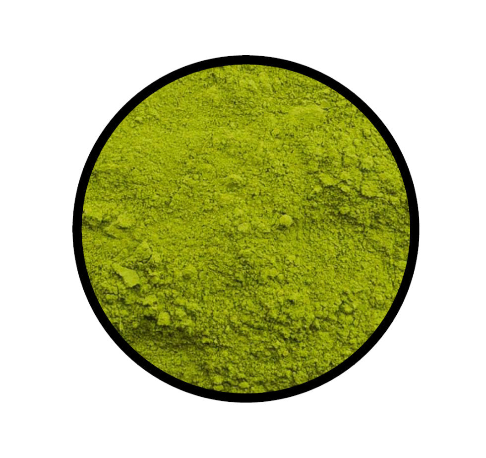 Grüner Tee Matcha Pulver - Detaillierte Nahaufnahme der Textur / Struktur