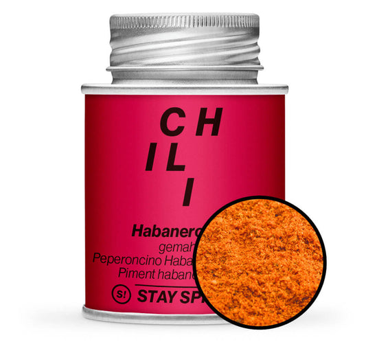 Habanero Chili orange gemahlen - Rote Gewürzdose von STAY SPICED ! bei Chefkoch-Gewürze