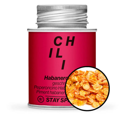 Habanero Chili orange geschrotet