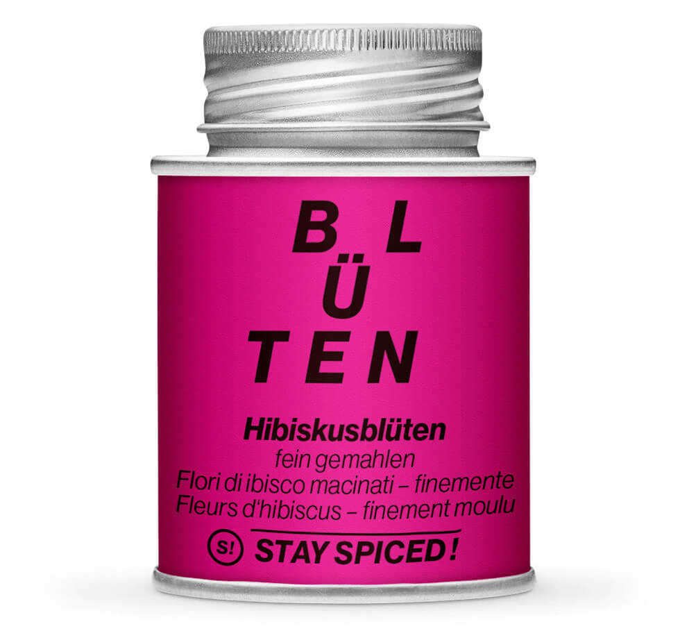 Hibiskus gemahlen - Geschlossene pinke Gewürzdose von STAY SPICED