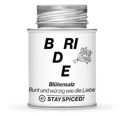 Florales Blütensalz für die Braut als Symbol für Leichtigkeit und Romantik in der Just Married Box