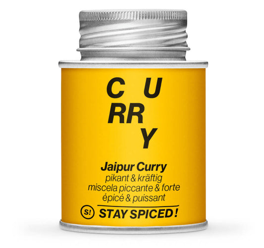 Jaipur Curry pikante Mischung - Geschlossene Gelb Gewürzdose von STAY SPICED!