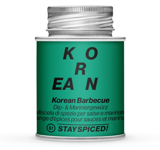 Korean Barbecue Dip & Mariniergewürz - Geschlossene grüne Gewürzdose von STAY SPICED!
