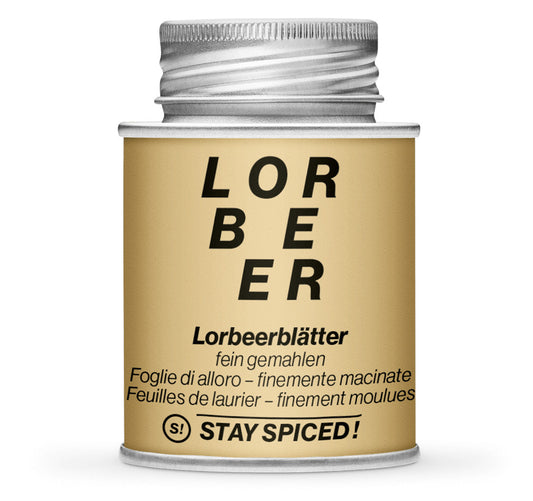 Lorbeerblätter fein gemahlen - Hellbraune Gewürzdose von STAY SPICED! bei Chefkoch-Gewürze