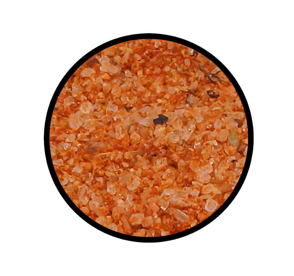 Magic Dust Red Barbecue Rub - Detaillierte Nahaufnahme der Textur / Struktur
