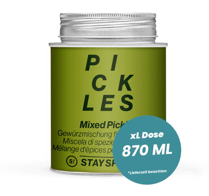 Mixed Pickles in der grossen XL-Dose (870ml) von STAY SPICED!