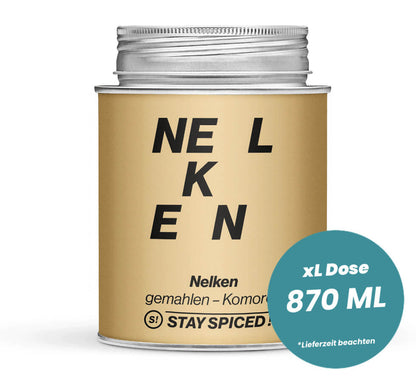 Nelken gemahlen in der grossen XL-Dose (870ml) von STAY SPICED!