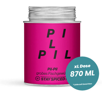 Pil Pil Fischgewürz grob in der grossen XL-Dose (870ml) von STAY SPICED!