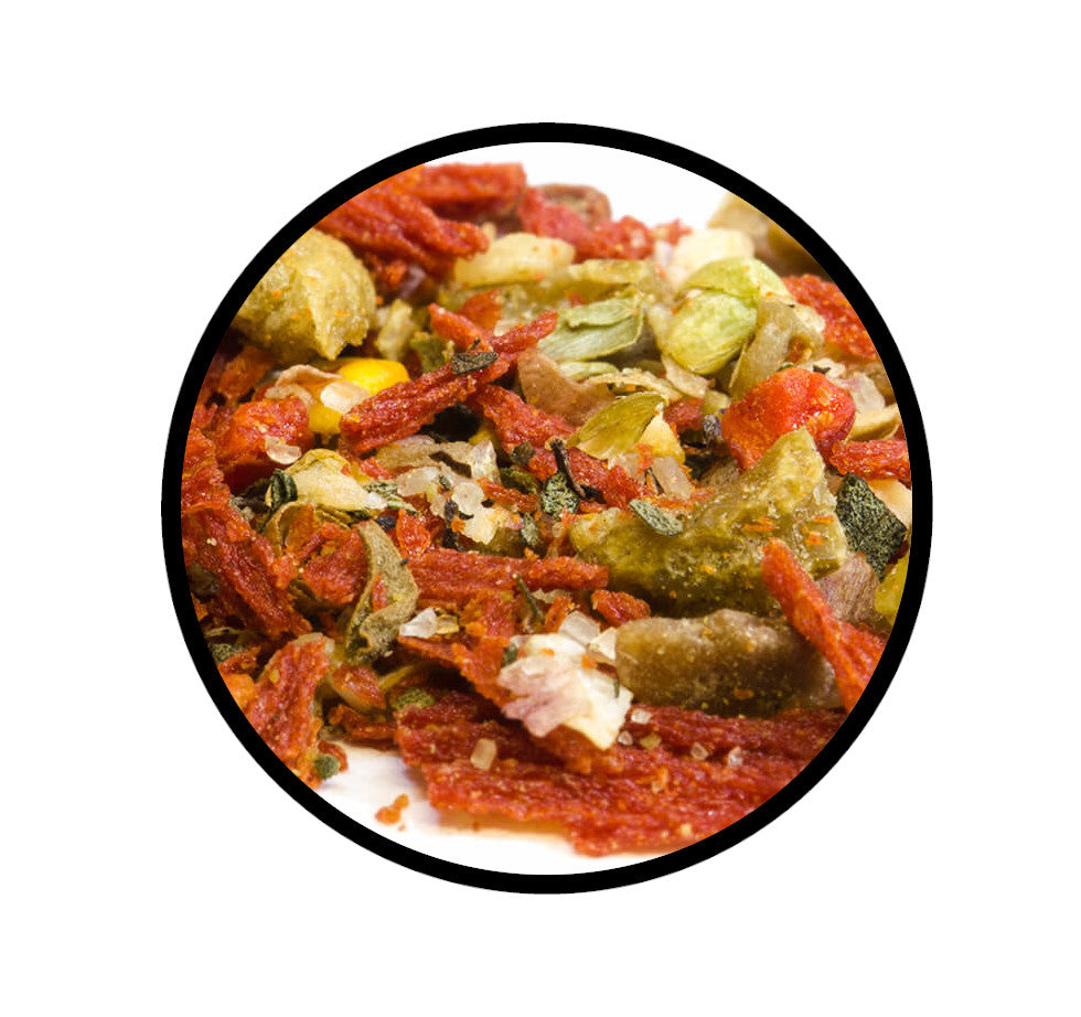 Pizzaschnegge Gewürzsalz - Detaillierte Nahaufnahme der Textur / Struktur