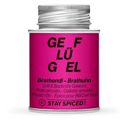 Poulet & Brathendl Gewürz - Geschlossene pinke Gewürzdose von STAY SPICED