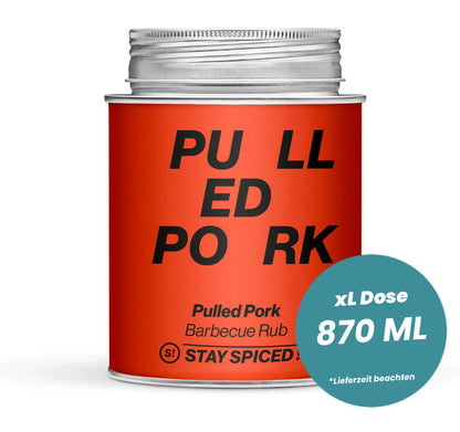 Pulled Pork Barbecue Rub in der grossen XL-Dose (870ml) von STAY SPICED!