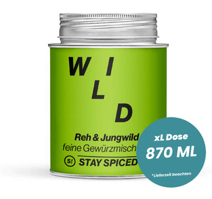 Reh & Jungwild Gewürzmischung in der grossen XL-Dose (870ml) von STAY SPICED