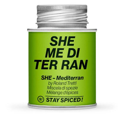 Roland Trettl Mediterran SHE - Geschlossene hellgrüne Gewürzdose von STAY SPICED!