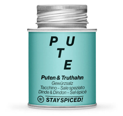 Truten Gewürzsalz - Geschlossene hellblaue Gewürzdose von STAY SPICED