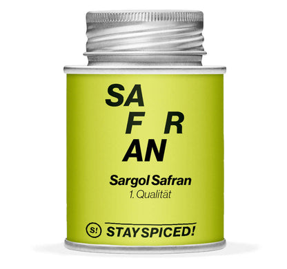 Safran - Safranfäden Sargol 1.Qualität - Geschlossene Gelb Gewürzdose von STAY SPICED!