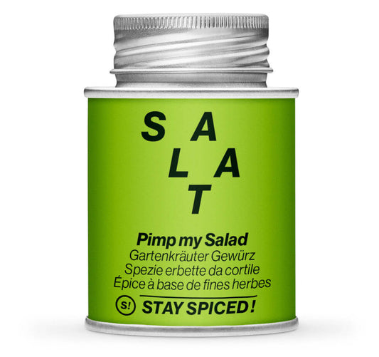Salat Gartenkräuter Mix fein - Geschlossene hellgrüne Gewürzdose von STAY SPICED!