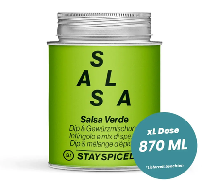 Salsa Verde - Dip & Gewürzmischung in der grossen XL-Dose (870ml) von STAY SPICED