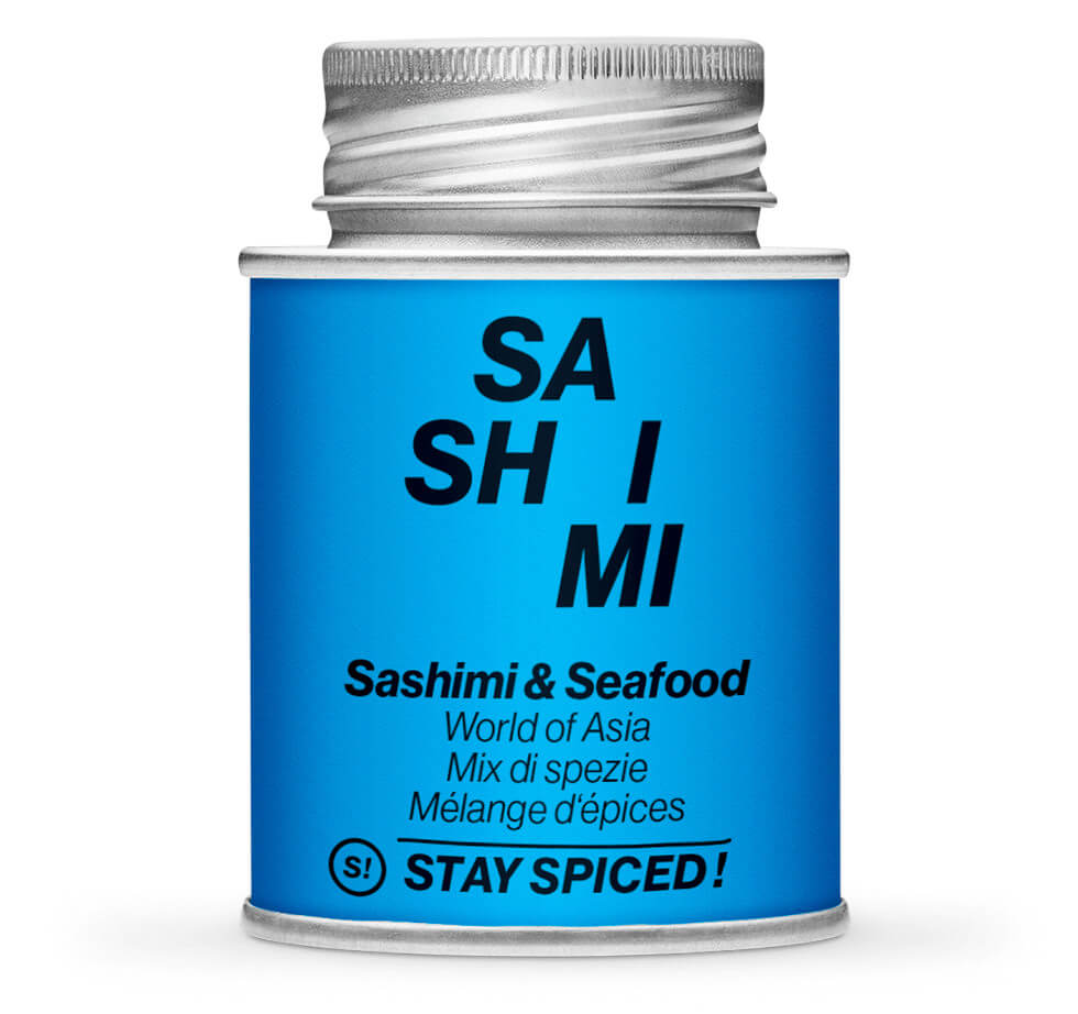 World of Asia - Sashimi & Seafood - Geschlossene blaue Gewürzdose von STAY SPICED!