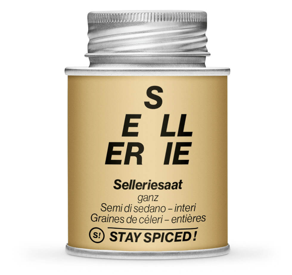 Selleriesaat ganz - Geschlossene Hellbraun Gewürzdose von STAY SPICED!