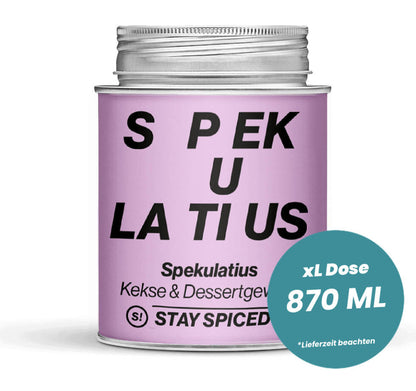Spekulatius Gewürz in der grossen XL-Dose (870ml) von STAY SPICED!