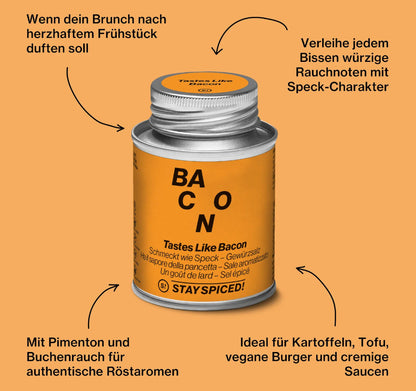 Tastes like Bacon - Infografik mit Tipps zur Verwendung für herzhaftes Frühstück