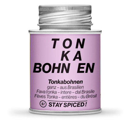 Tonkabohnen ganz Brasilien - Geschlossene Lila Gewürzdose von STAY SPICED!
