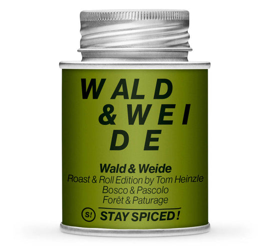 Wald & Weide Gewürzzubereitung - Geschlossene grüne Gewürzdose von STAY SPICED
